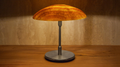 Настольный светильник Frisbee 409 из камня оникса Honey Onyx_1