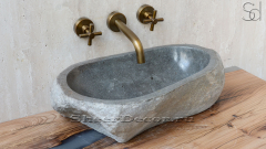 Раковина для ванной комнаты Piedra M97 из речного камня  Gris ИНДОНЕЗИЯ 0050451197_1
