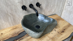 Раковина для ванной комнаты Piedra M293 из речного камня  Verde ИНДОНЕЗИЯ 00503011293_1