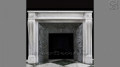 Каменный портал белого цвета для облицовки камина Luella из мрамора Bianco Extra 160111401_3