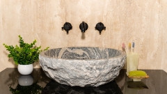 Гранитная раковина Bowl из голубого камня Spray Wave КИТАЙ 637027311 для ванной комнаты_1