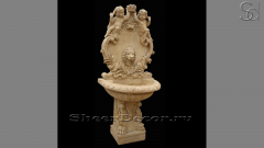 Каменный питьевой фонтанчик Gustino Maschera из бежевого мрамора Egypt Ivory 086114152_1
