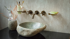Мойка в ванную Piedra M318 из речного камня  Verde ИНДОНЕЗИЯ 00503011318_5
