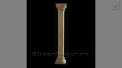 Колонна Pillar Tonalita из травертина Classico Romano бежевого цвета в сборе _1