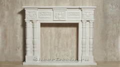 Мраморный портал белого цвета для отделки камина Austin из натурального камня Bianco Extra 125111901_4