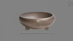 Коричневая раковина Bowl M5 из архитектурного бетона Carob РОССИЯ 637359915 для ванной комнаты_1