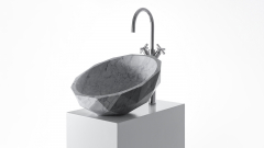 Мраморная раковина Сristallino из белого камня Bianco Carrara ИТАЛИЯ 000005011 для ванной комнаты_1
