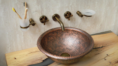 Кованая раковина Sfera M30 из листовой меди Copper ИНДОНЕЗИЯ 0012008130 для ванной комнаты_1