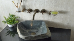 Мойка в ванную Piedra M560 из речного камня  Gris ИНДОНЕЗИЯ 00504511560_2