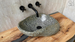 Раковина для ванной комнаты Piedra M264 из речного камня  Blanca ИНДОНЕЗИЯ 00508411264_2