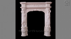Мраморный дверной портал Portale Meander из камня Bianco Extra в сборе _1