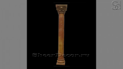 Мраморная колонна Pillar Fiorame из камня Rosso Sole в сборе _1