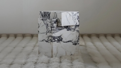 Каменный стол Ladrillo из мрамора Milas Lilac белый в сборе _1
