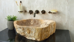 Накладная раковина для ванной Hector из окаменелого дерева Petrified Beigewood_2