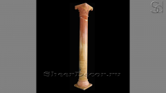 Каменная колонна Pillar Lesene из оникса Red Honey красная в сборе _1