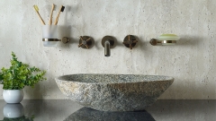 Раковина для ванной Piedra M562 из речного камня  Gris ИНДОНЕЗИЯ 00504511562_1