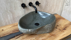Раковина для ванной Piedra M270 из речного камня  Gris ИНДОНЕЗИЯ 00504511270_2