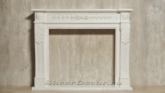 Каменный портал белого цвета для облицовки камина Paula M4 из мрамора Bianco Extra 598111904_4