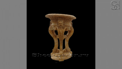 Мраморная вазон Lalit из камня Kanfanar бежевая_1
