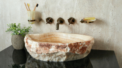 Каменная мойка Hector M160 из желтого оникса Honey Onyx ИНДИЯ 00701611160 для ванной комнаты_1