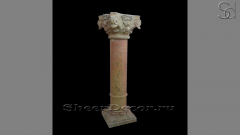 Каменная колонна Pillar Maschera из бежевого мрамора Jura Beige в сборе _1