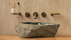 Раковина для ванной Piedra M271 из речного камня  Negro ИНДОНЕЗИЯ 00506911271_1