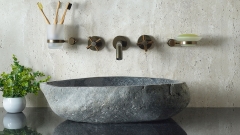 Раковина для ванной Piedra M564 из речного камня  Gris ИНДОНЕЗИЯ 00504511564_1