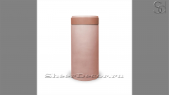 Розовая раковина на пьедестале Jenna M10 из архитектурного бетона Concrete Coral РОССИЯ 1268211710 для ванной комнаты_1
