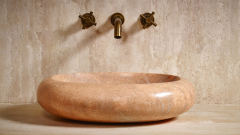 Мраморная раковина Distrito из розового камня Sunset Red ПАКИСТАН 014057111 для ванной комнаты_1