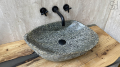 Раковина для ванной Piedra M299 из речного камня  Blanca ИНДОНЕЗИЯ 00508411299_1