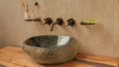 Раковина для ванной Piedra M334 из речного камня  Verde ИНДОНЕЗИЯ 00503011334_7