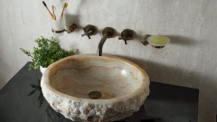Каменная мойка Distrito M29 из зеленого оникса Green Onyx АФГАНИСТАН 0140333129 для ванной комнаты_2