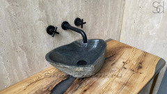 Мойка в ванную Piedra M105 из речного камня  Negro ИНДОНЕЗИЯ 00506911105_3