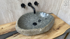 Раковина для ванной Piedra M301 из речного камня  Blanca ИНДОНЕЗИЯ 00508411301_1