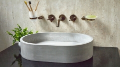 Серая раковина Margo из архитектурного архитектурного Concrete Grey РОССИЯ 100342111 для ванной комнаты_1