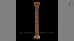 Мраморная колонна Pillar Cimasa из камня Sunset Red в сборе _1