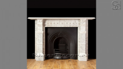 Каменный портал белого цвета для облицовки камина Fabia из мрамора Bianco Extra 300111401_3