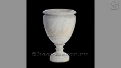 Мраморная вазон Lisa из камня Bianco Carrara белая_1