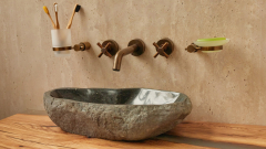 Раковина для ванной Piedra M305 из речного камня  Gris ИНДОНЕЗИЯ 00504511305_1
