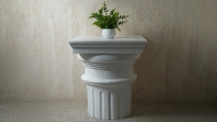 Мраморный стол Columna M2 из камня Bianco Extra_1