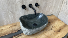 Раковина для ванной комнаты Piedra M302 из речного камня  Verde ИНДОНЕЗИЯ 00503011302_1