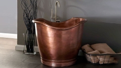Медная купель нестандартной формы Arto из медного металлов Copper матовая_1