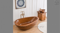 Оригинальная ванна Rosio из натурального дерева Rossastro 500007151 коричневого цвета_1