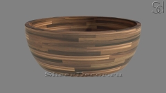 Дизайнерская ванна Dado M3 из ореха Dark Nut 374440153 круглой формы_1