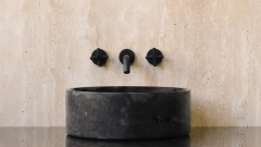 Мраморная раковина Kale M2 из черного камня Nero Marquina ИСПАНИЯ 019018012 для ванной комнаты_5