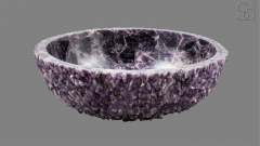Каменная мойка Sfera из сиреневого флюорита Winy Fluorite ИТАЛИЯ 001197311 для ванной комнаты_3