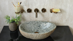 Раковина для ванной Piedra M405 из речного камня  Gris ИНДОНЕЗИЯ 00504511405_1
