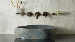 Раковина для ванной Piedra M537 из речного камня  Gris ИНДОНЕЗИЯ 00504511537_1