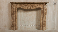 Каменный портал бежевого цвета для облицовки камина Lurd M14 из мрамора Emperador Light 5030619014_1
