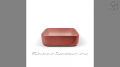 Красная раковина Olivia из архитектурного бетона Concrete Red РОССИЯ 117763111 для ванной комнаты_1